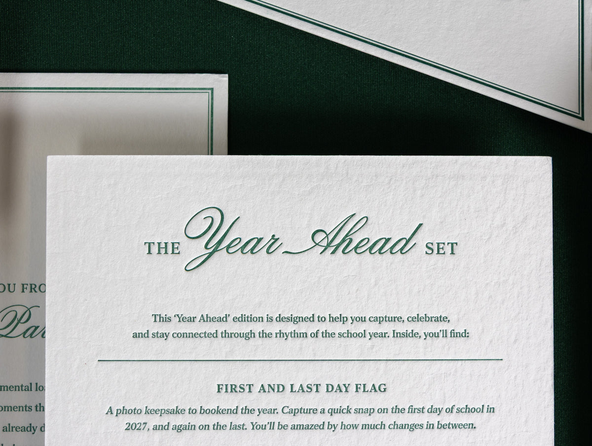The Year Ahead Set letterpress card