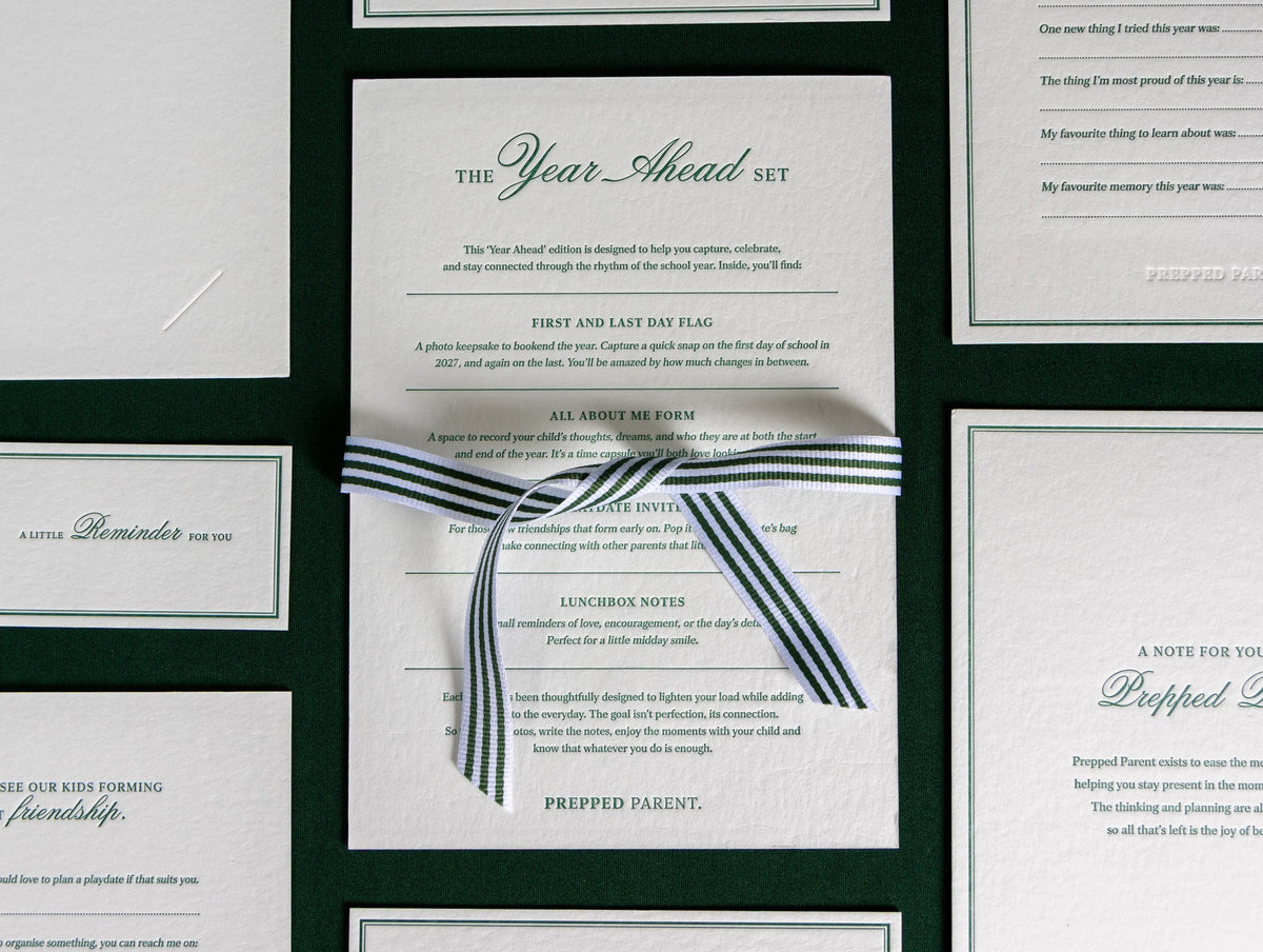 The Year Ahead Set card tied with ribbon